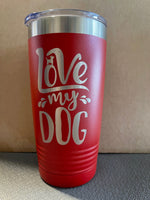 Engraved 20 oz Tumbler benefitting Mission K-9 Rescue